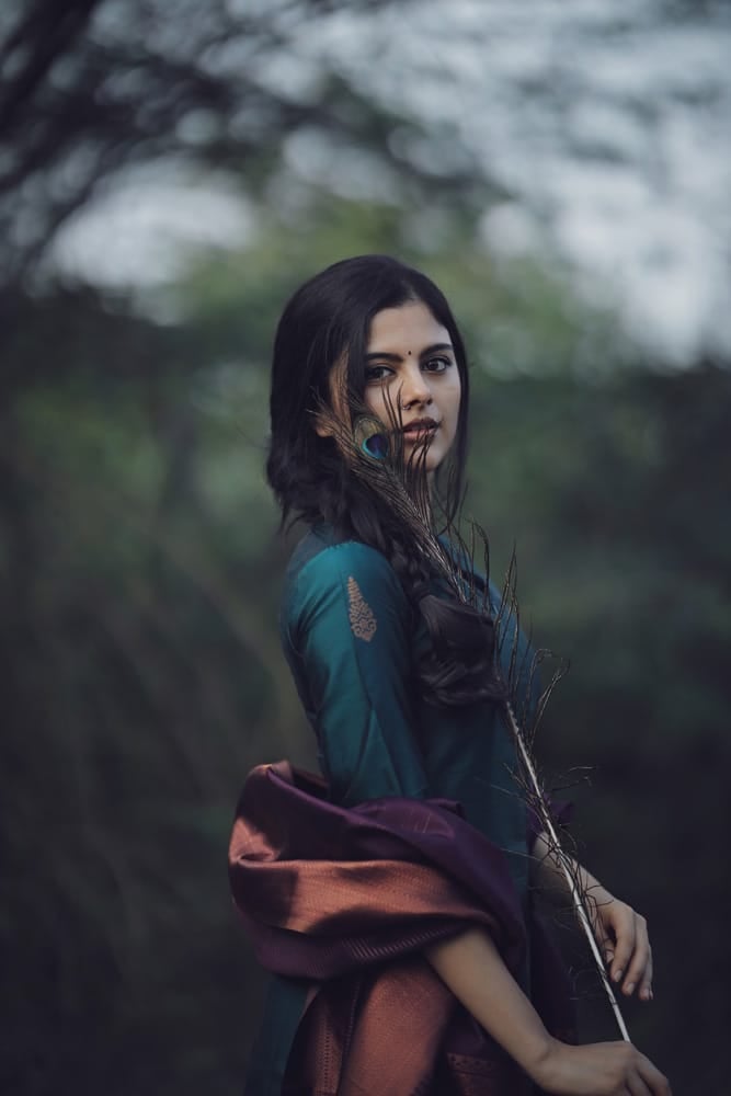 Kandangi Green - semi kanchi 3 pc vegan silk suit set green