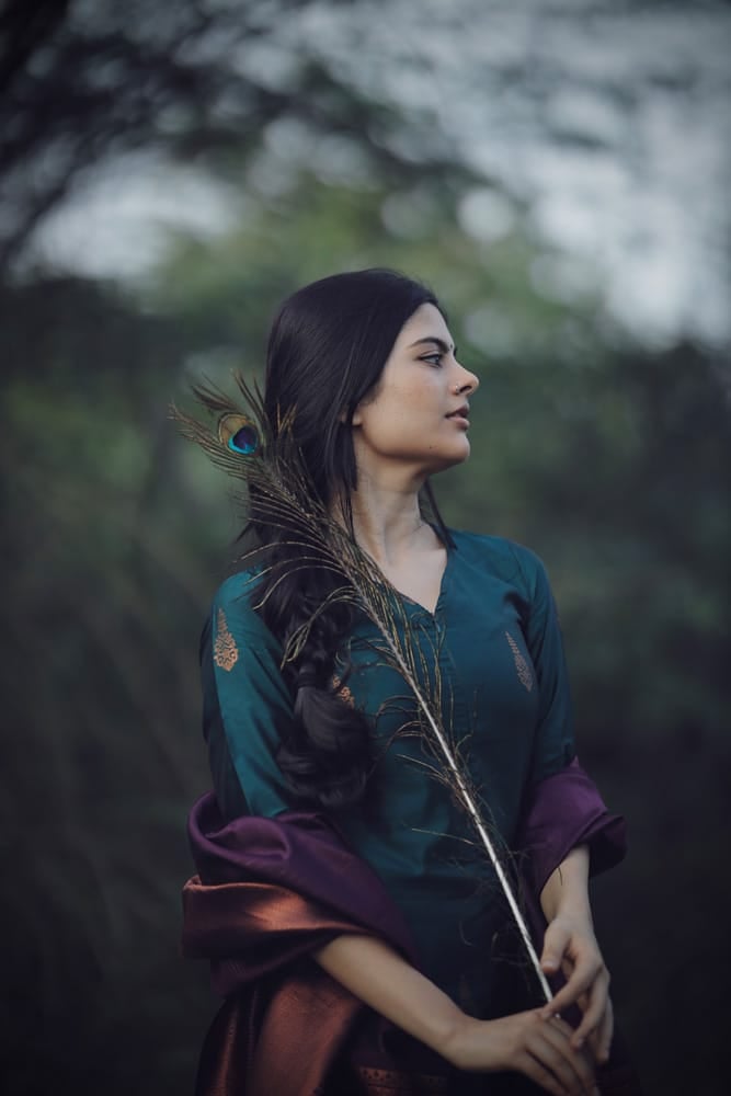 Kandangi Green - semi kanchi 3 pc vegan silk suit set green