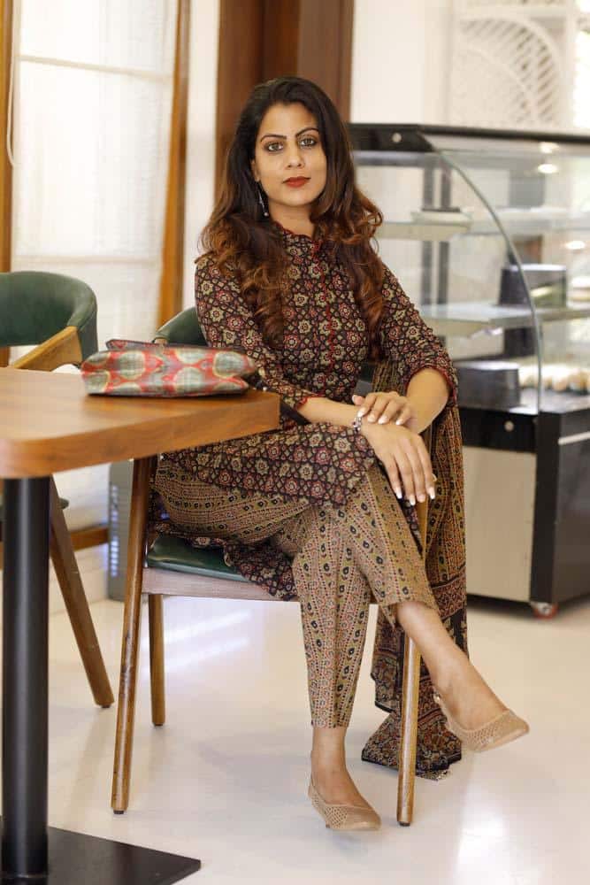 Black Ajrakh Cotton Suit Set