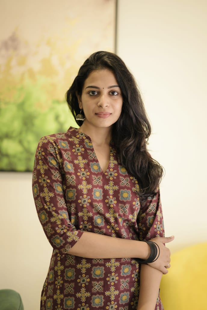 Kurti 88 - Ajrakh hanblock printed organic cotton kurta in wine and yellow