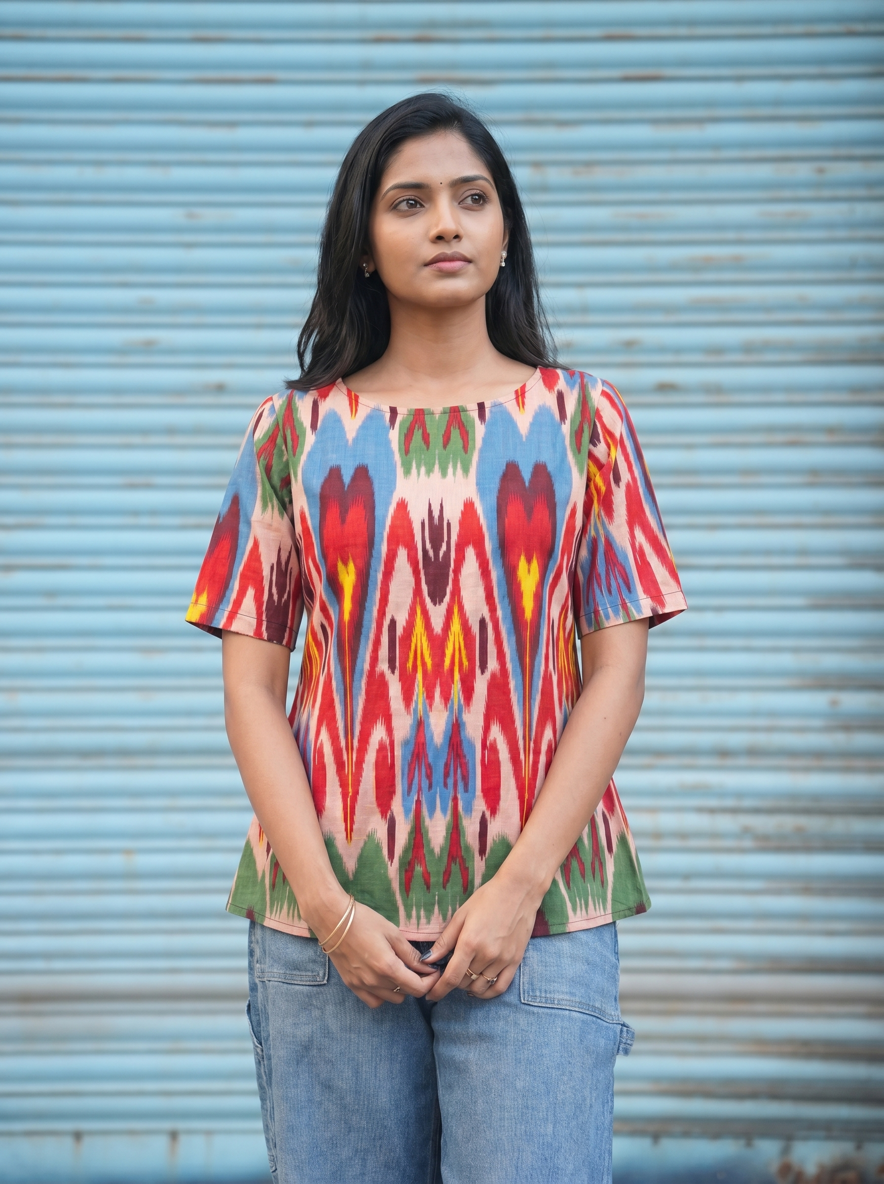 Short Kurti 44 – Organic Cotton Short Kurti in Multicolor