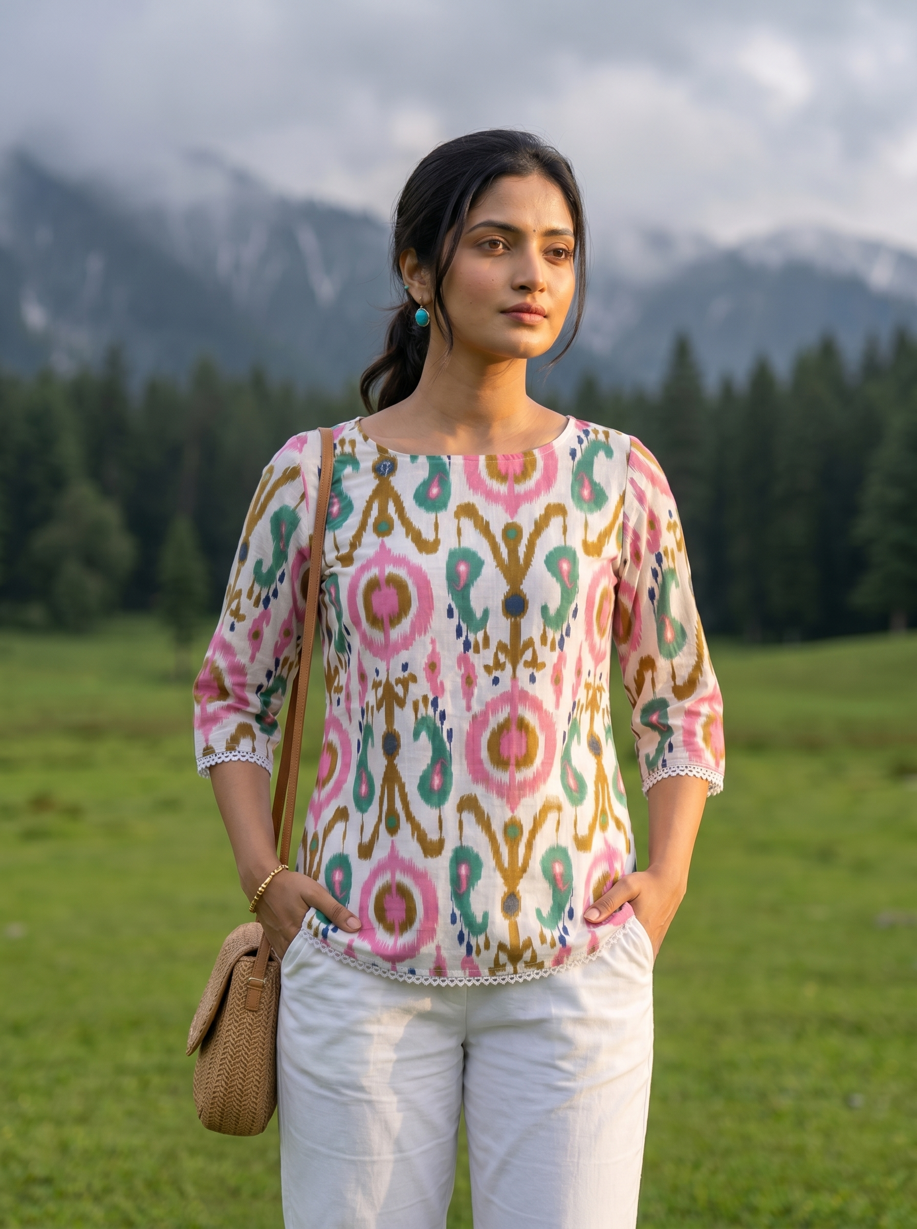 Short Kurti 45 – Organic Cotton Short Kurti in Ivory White