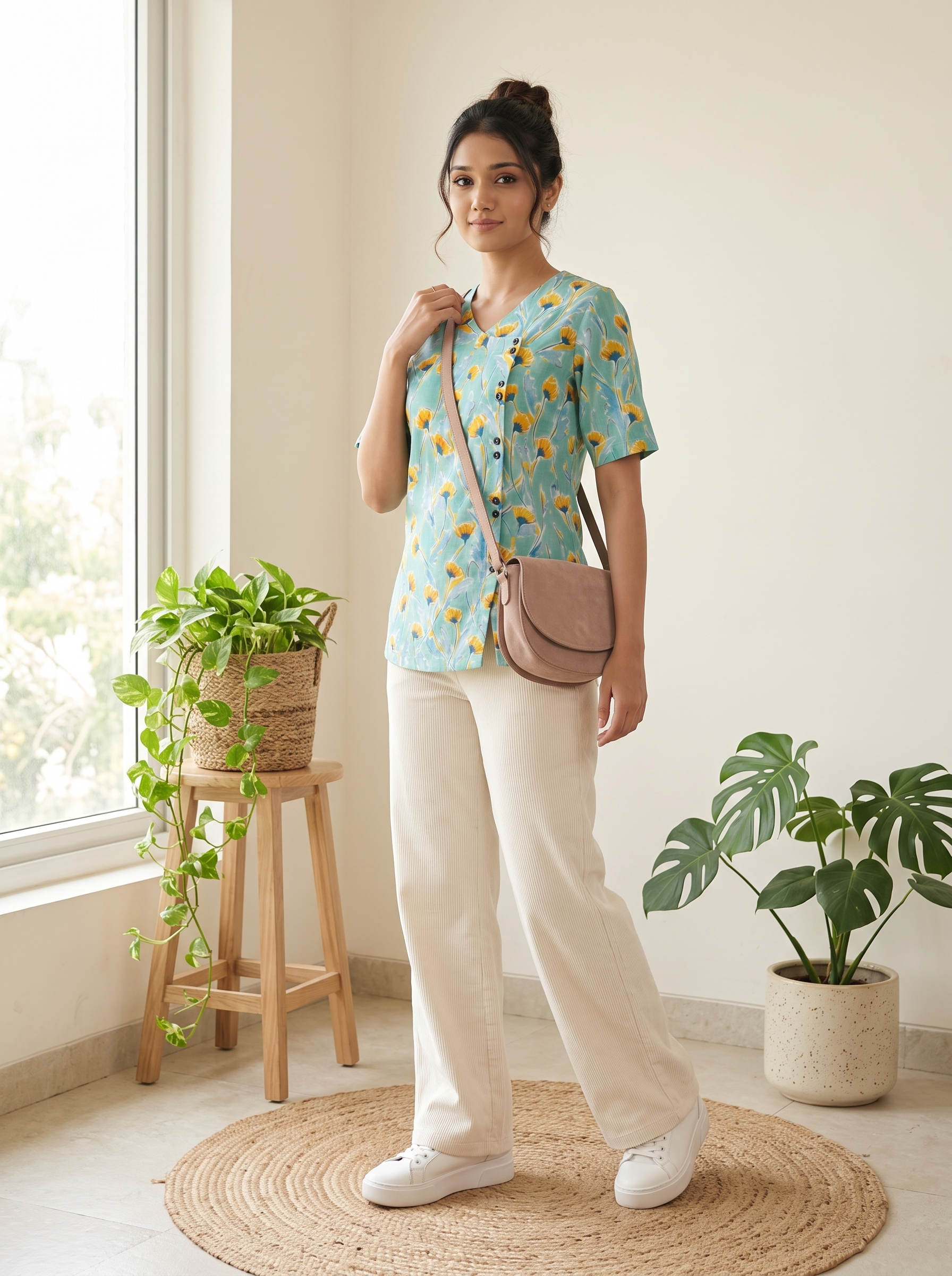 Short Kurti 38 – Organic Cotton Short Kurti in Aqua Blue