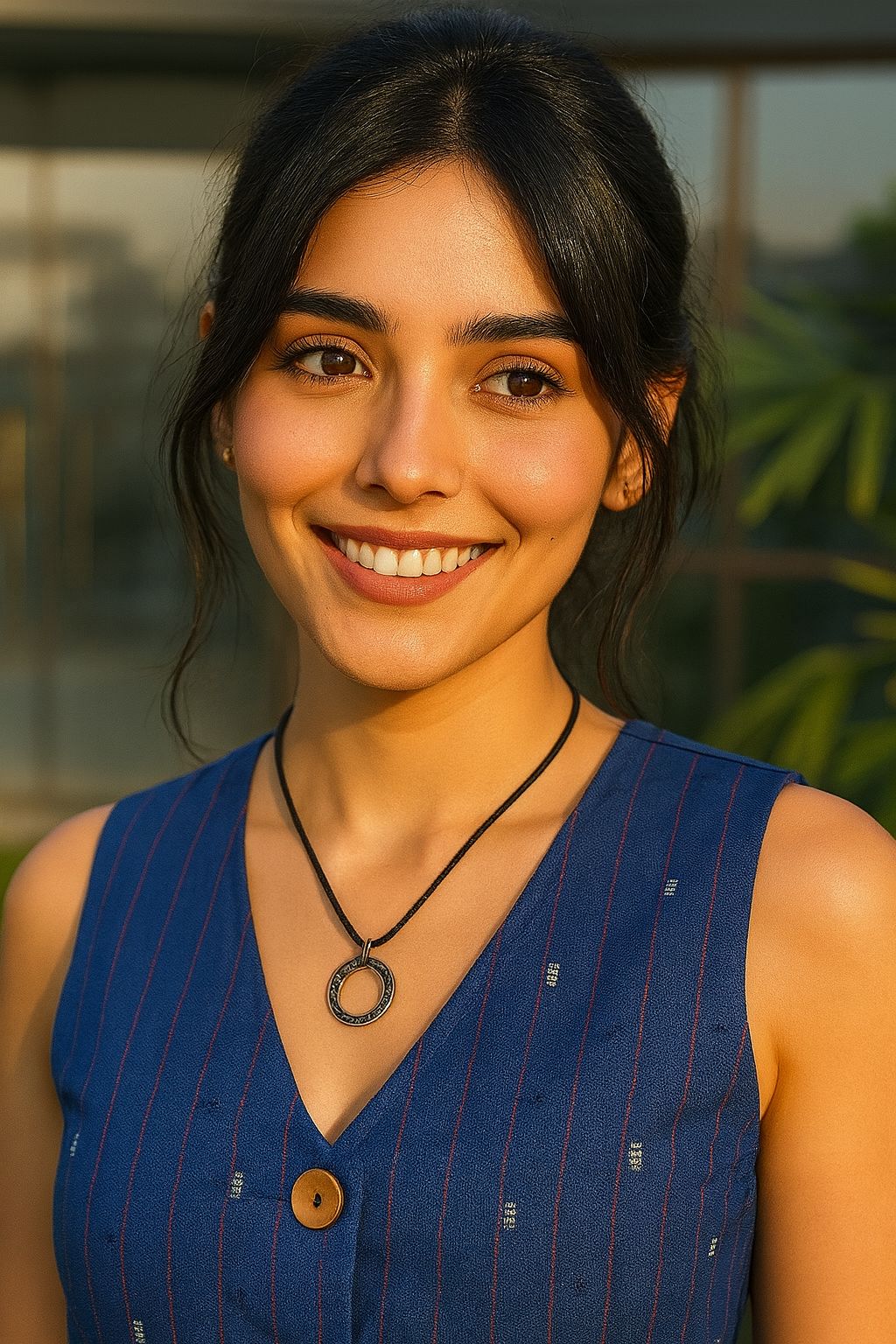 Crop top #19 - handloom organic top in dark blue