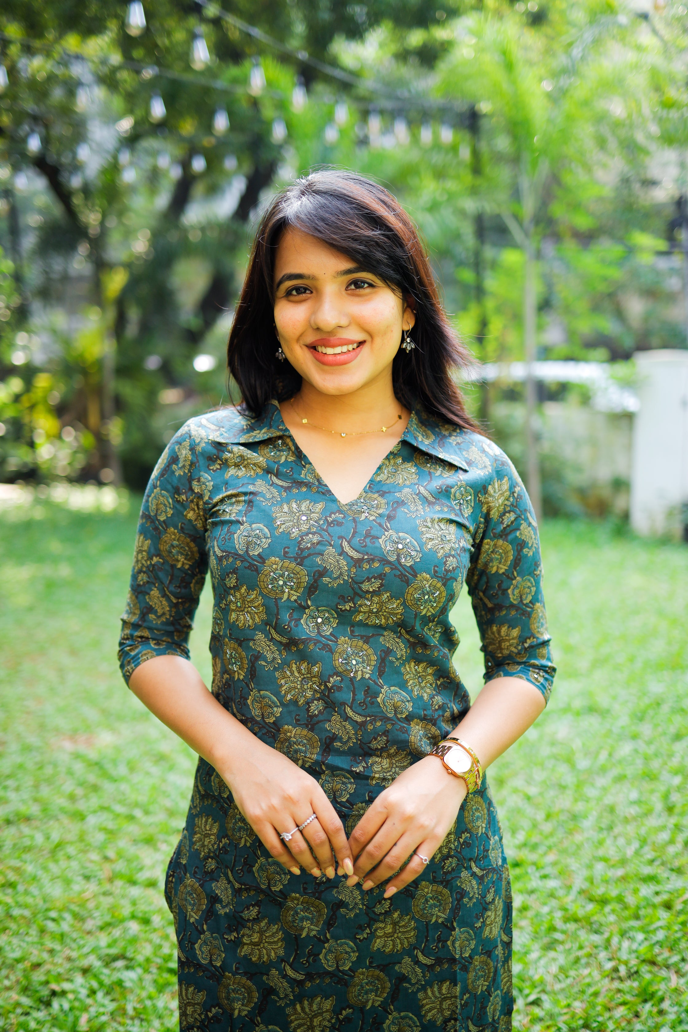 Vibhushna - ajrakh handblock printed cotton 2 pc suit set