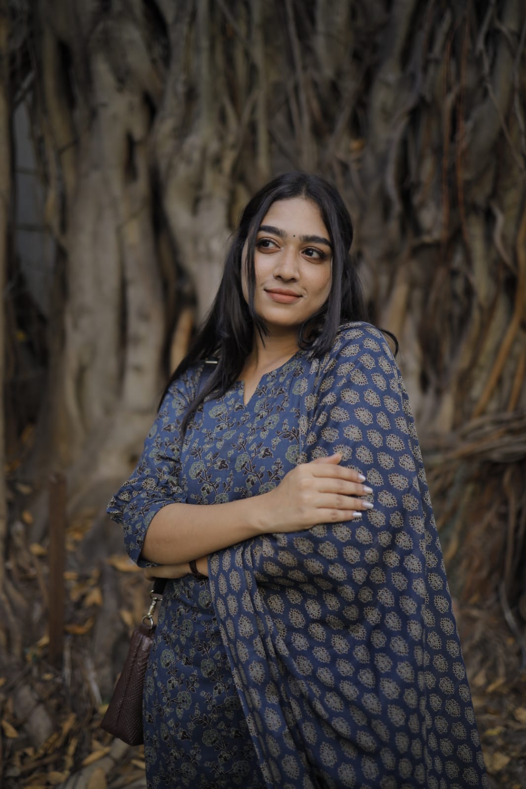 Anthraa - ajrakh hand block printed organic cotton suit set