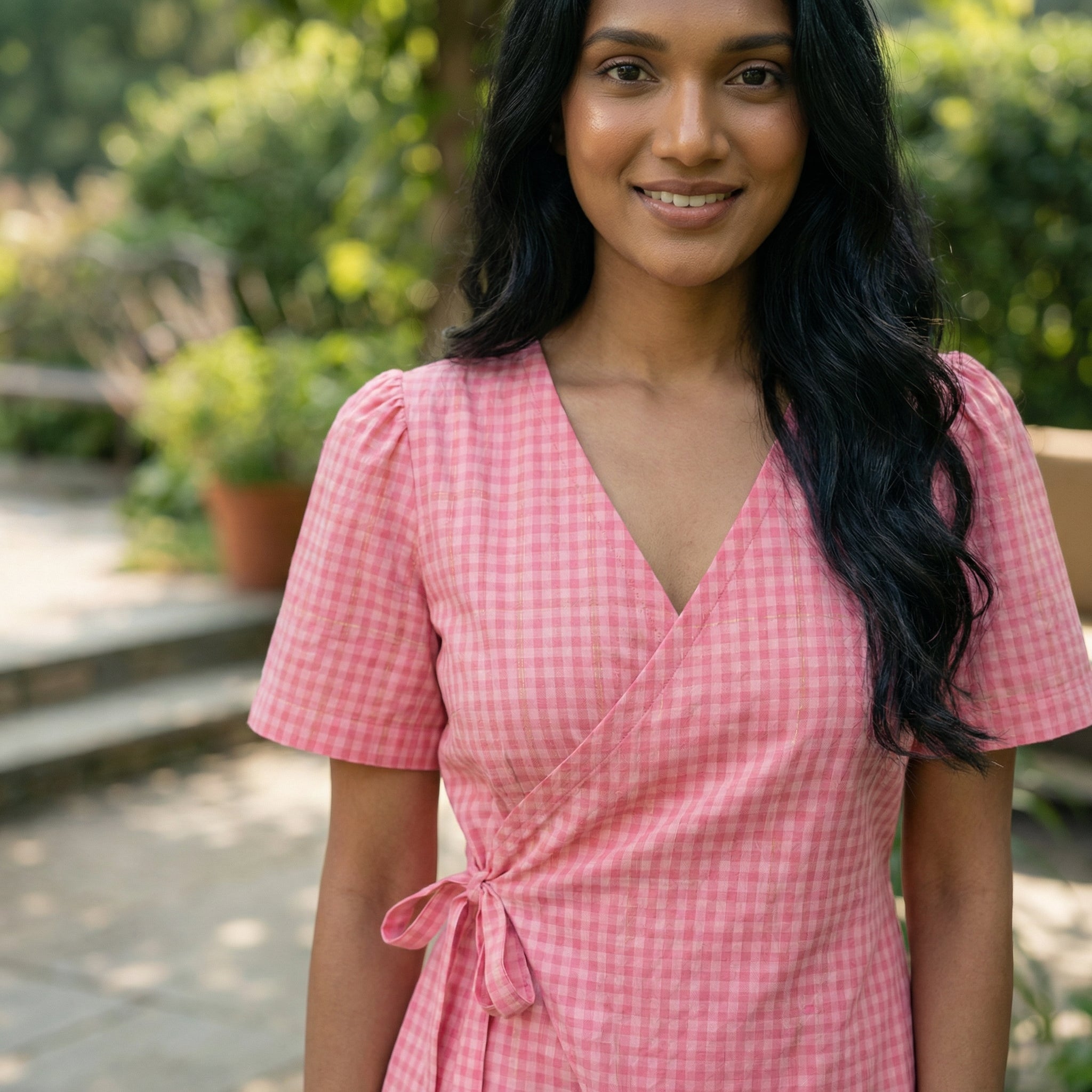 Crop top #55- handloom organic cotton top in baby pink
