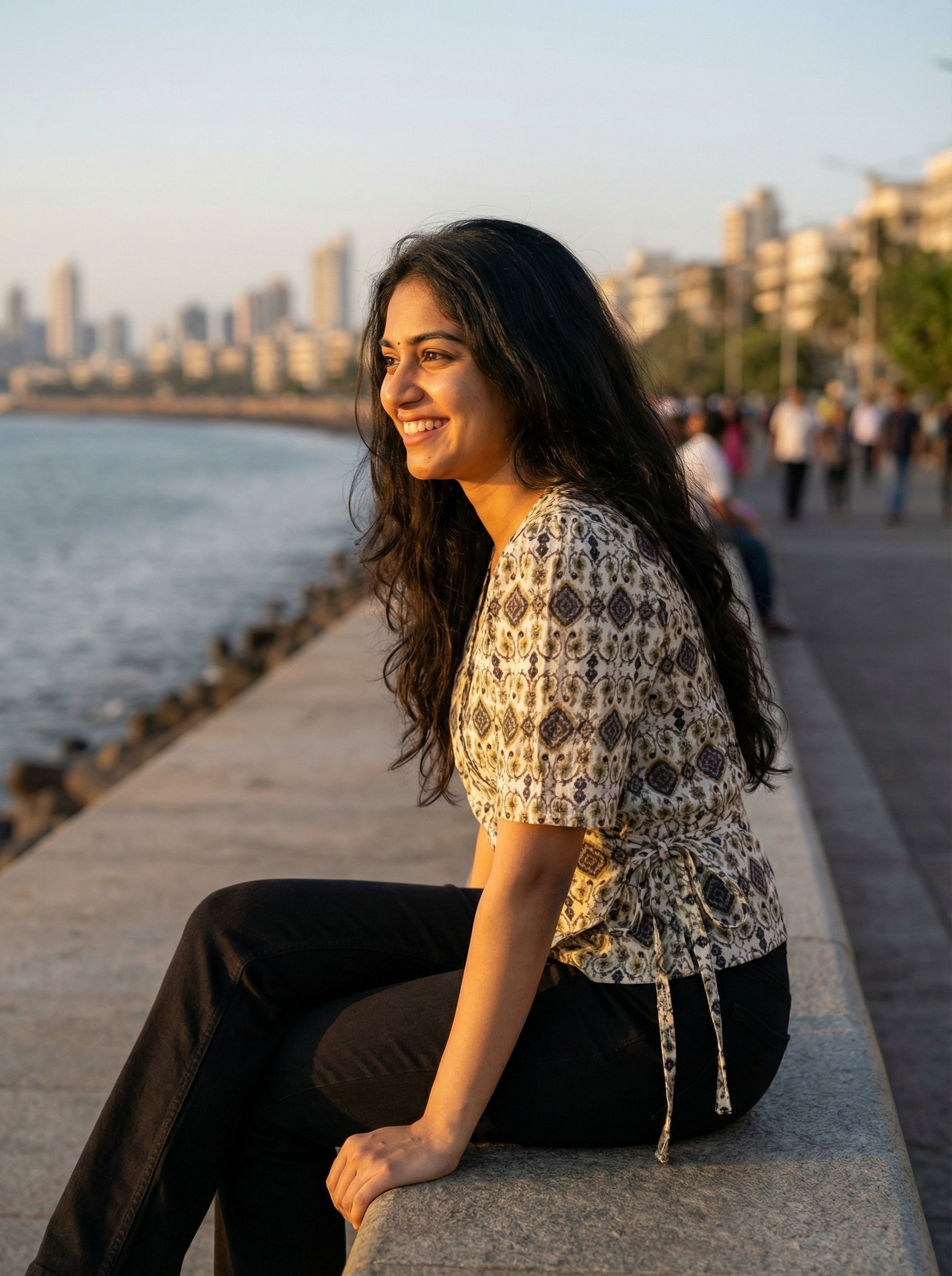 Crop top #32- handloom organic cotton top in black & grey