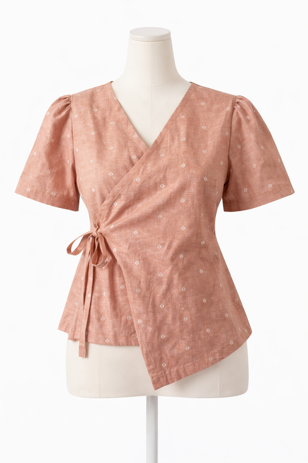 Crop top #56- handloom organic cotton top in peach