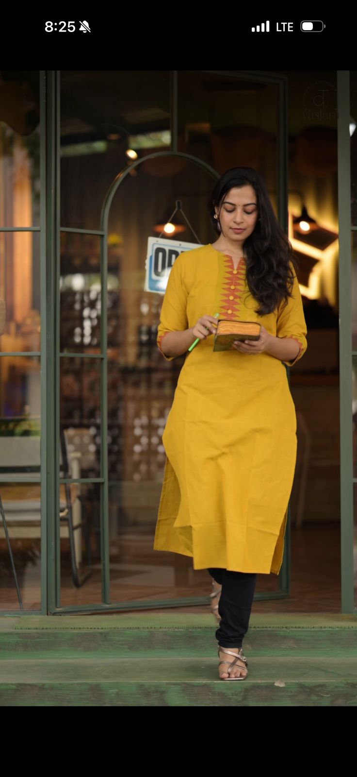 Nayanthara #3 -handloom cotton kurti in mustard yellow