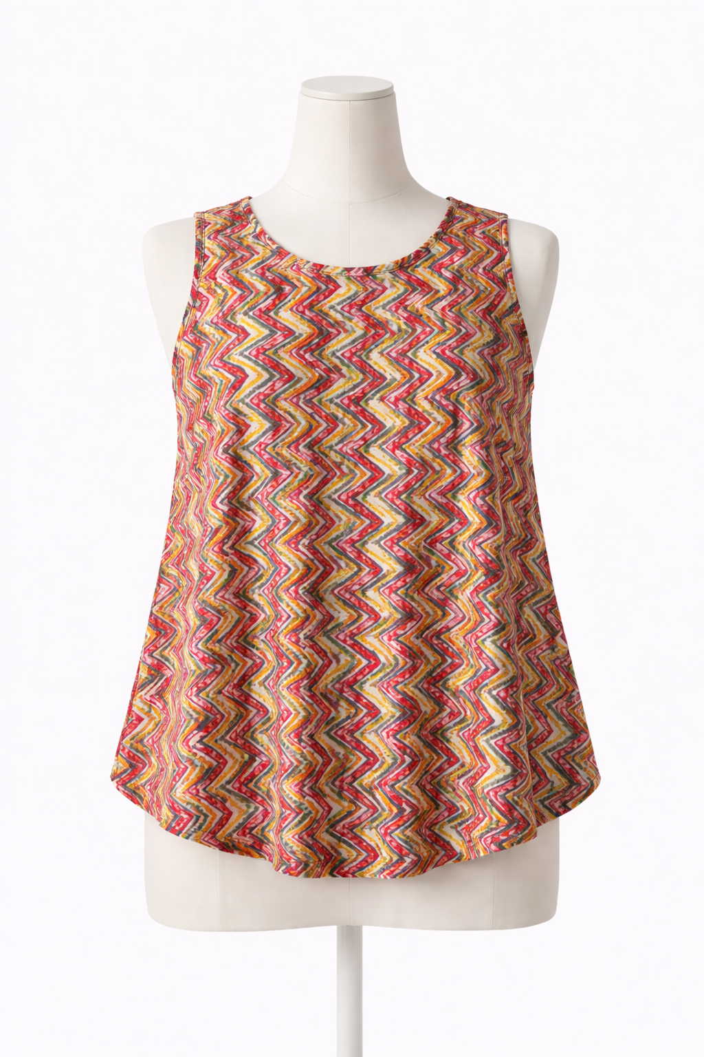 Crop top #63- handloom organic A line cotton top in multi colour