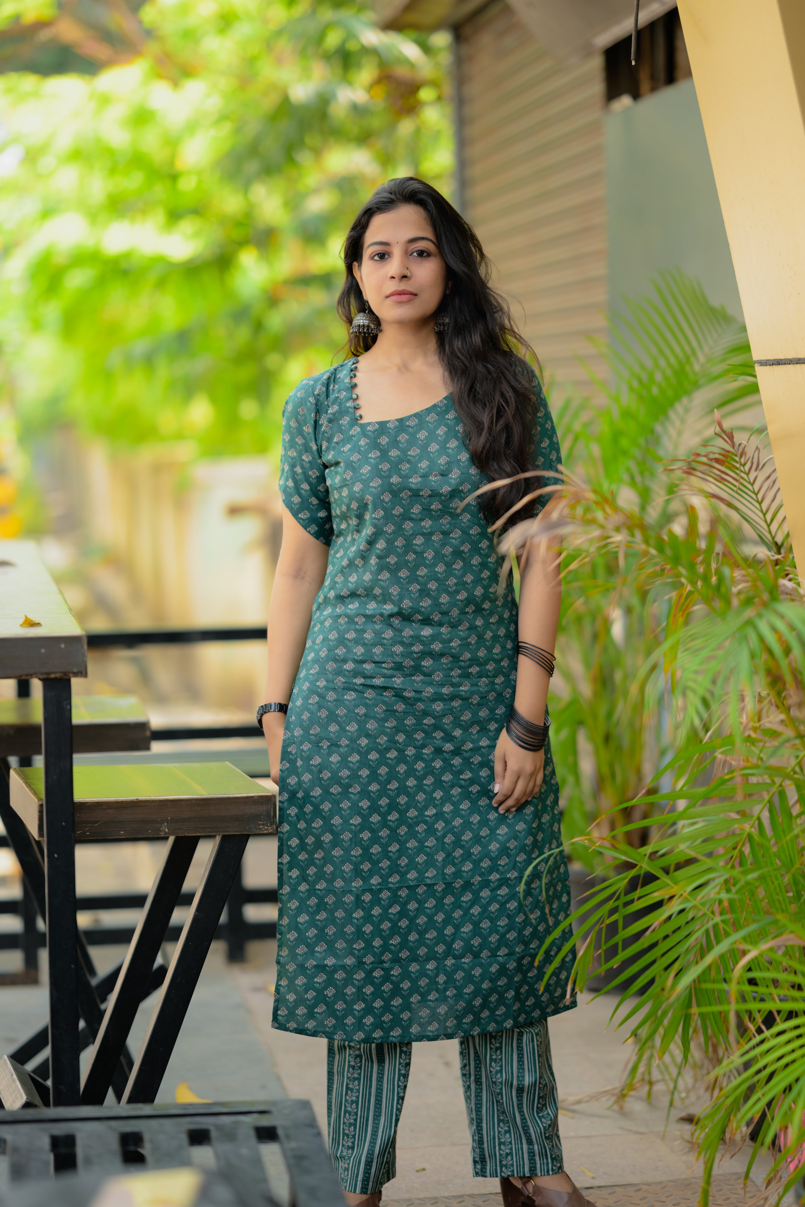 Tarinika - ajrakh handblock printed cotton kurta set