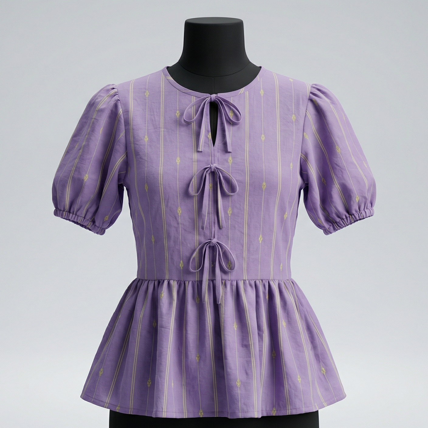 Crop top #51- handloom organic cotton top in Lilac