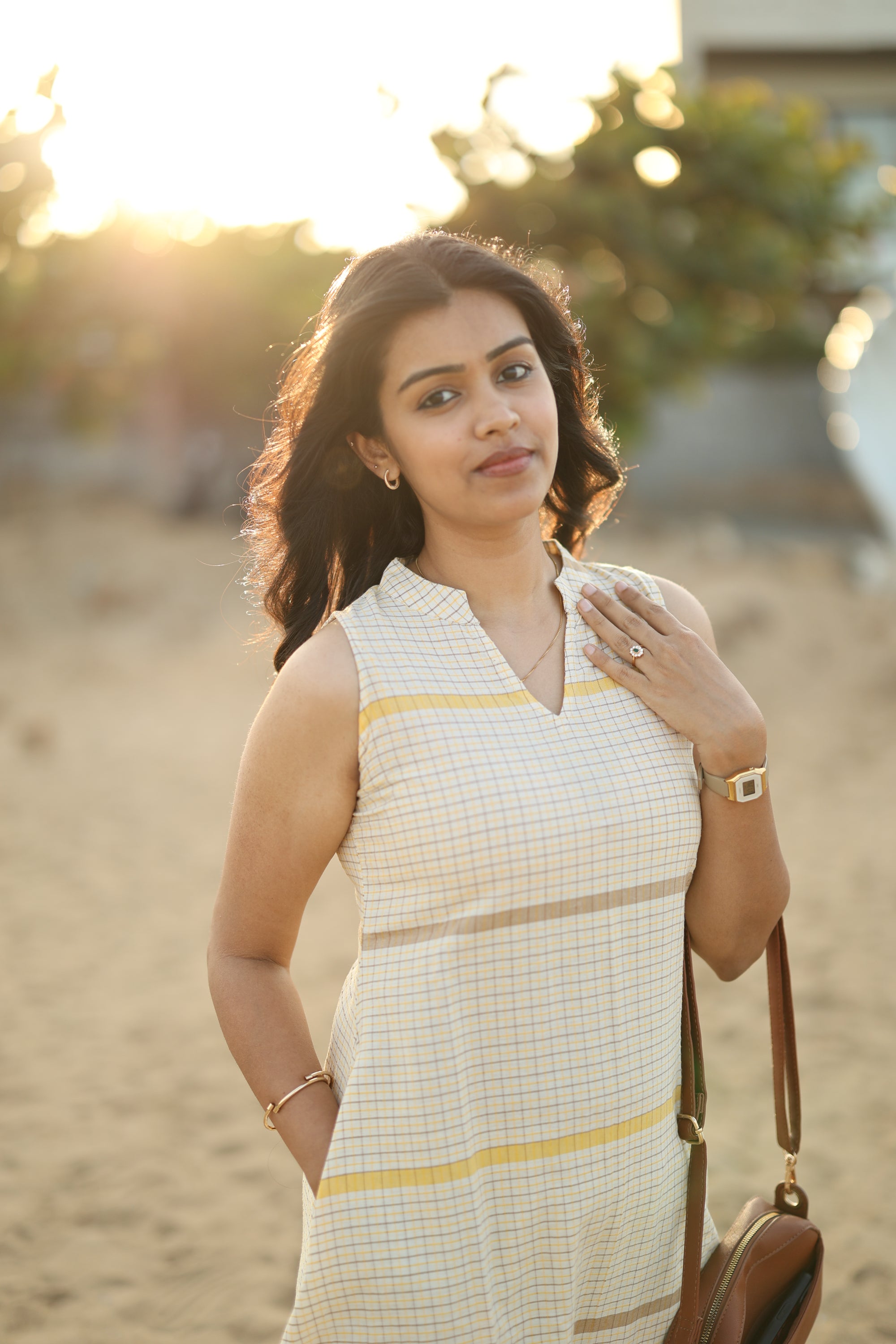 Aarnavi checks coord set - handloom cotton checks coord set.