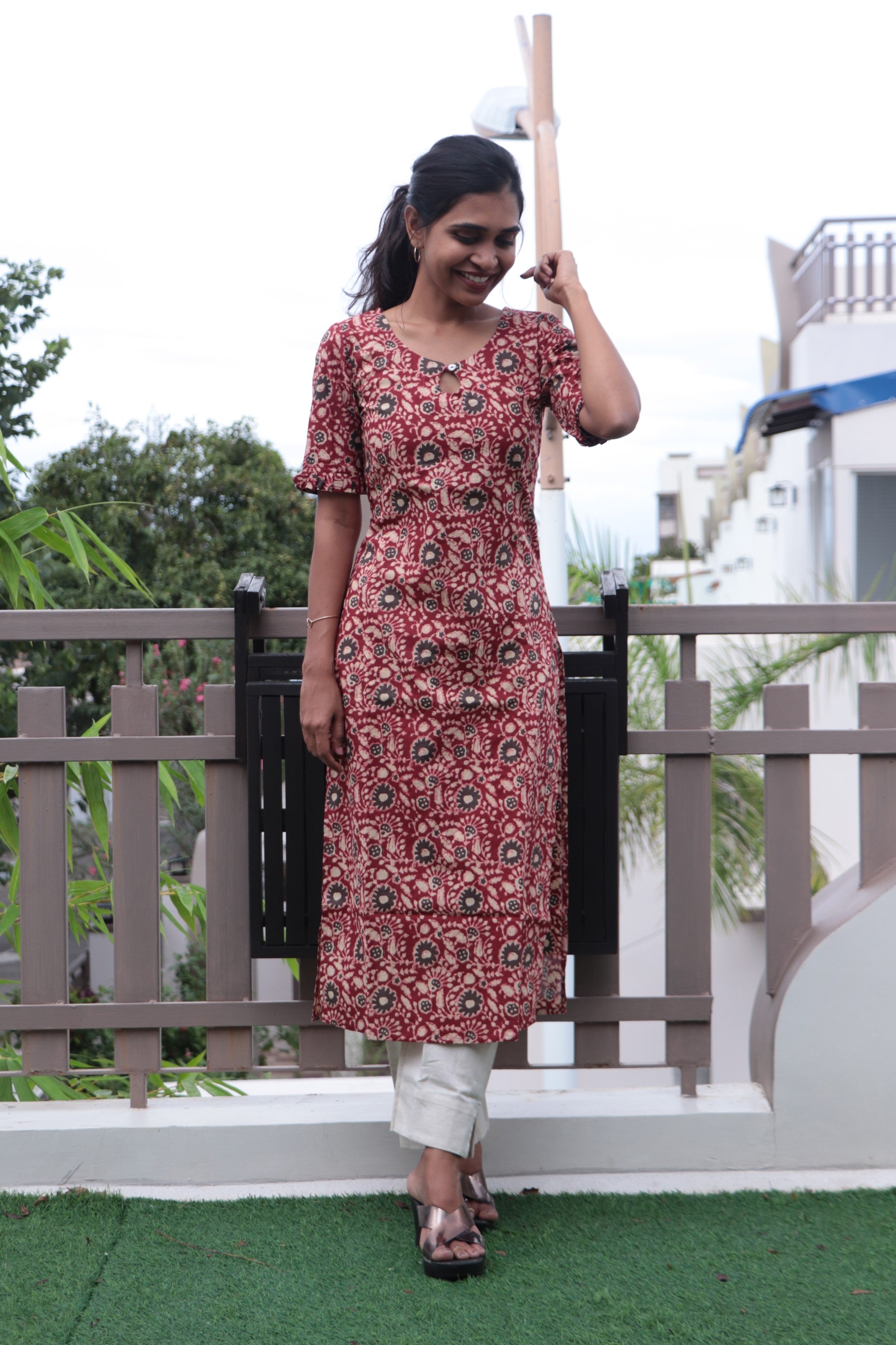 Mihira - batik hand block printed organic cotton kurta set