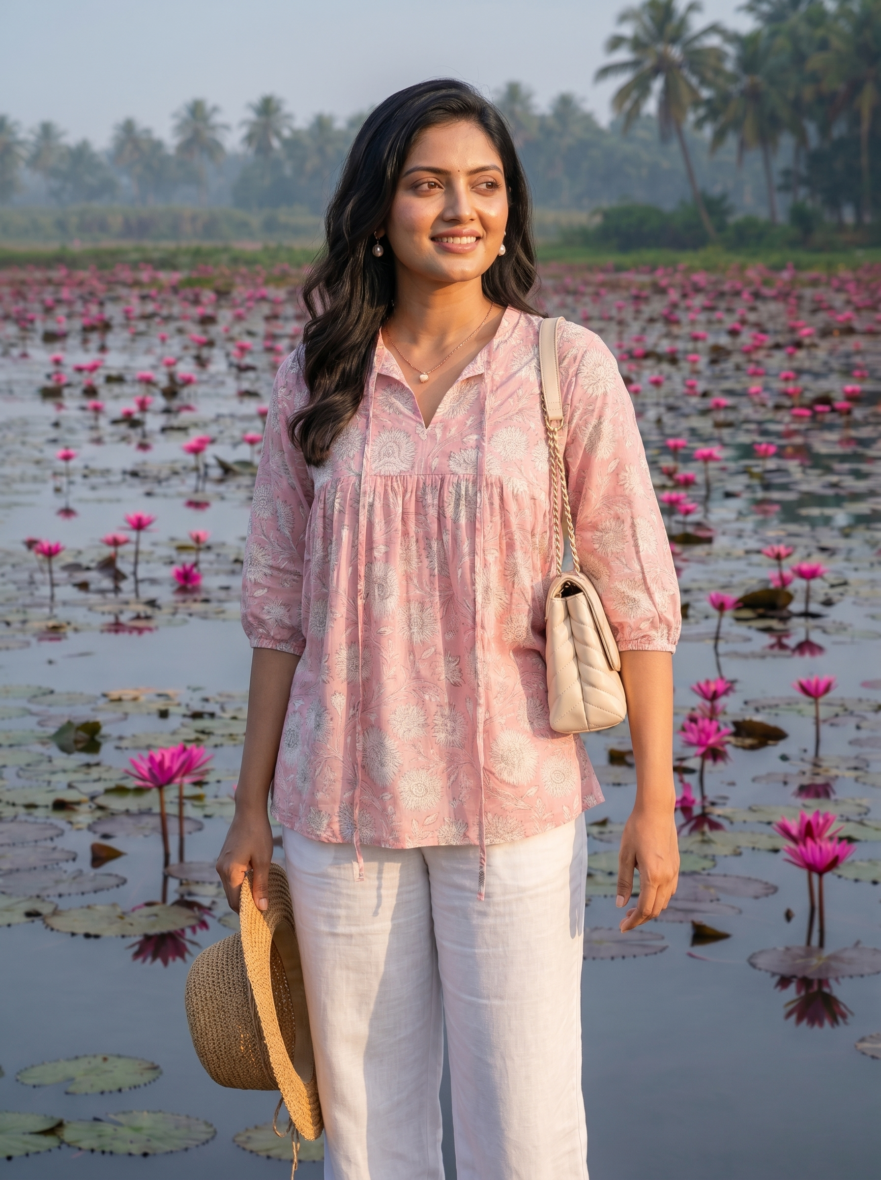 Short Kurti 43 – Organic Cotton Short Kurti in Blush Pink