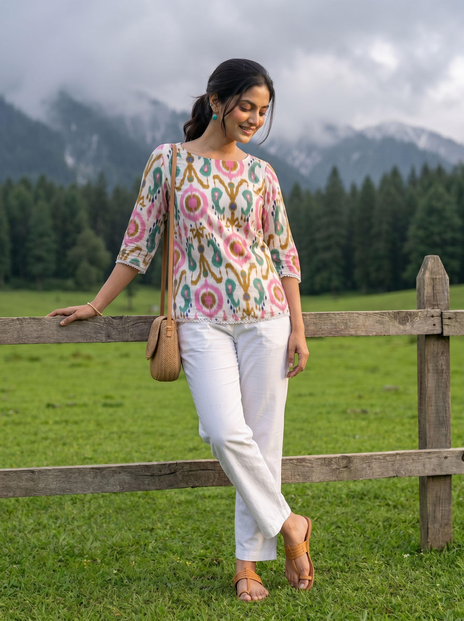 Short Kurti 45 – Organic Cotton Short Kurti in Ivory White