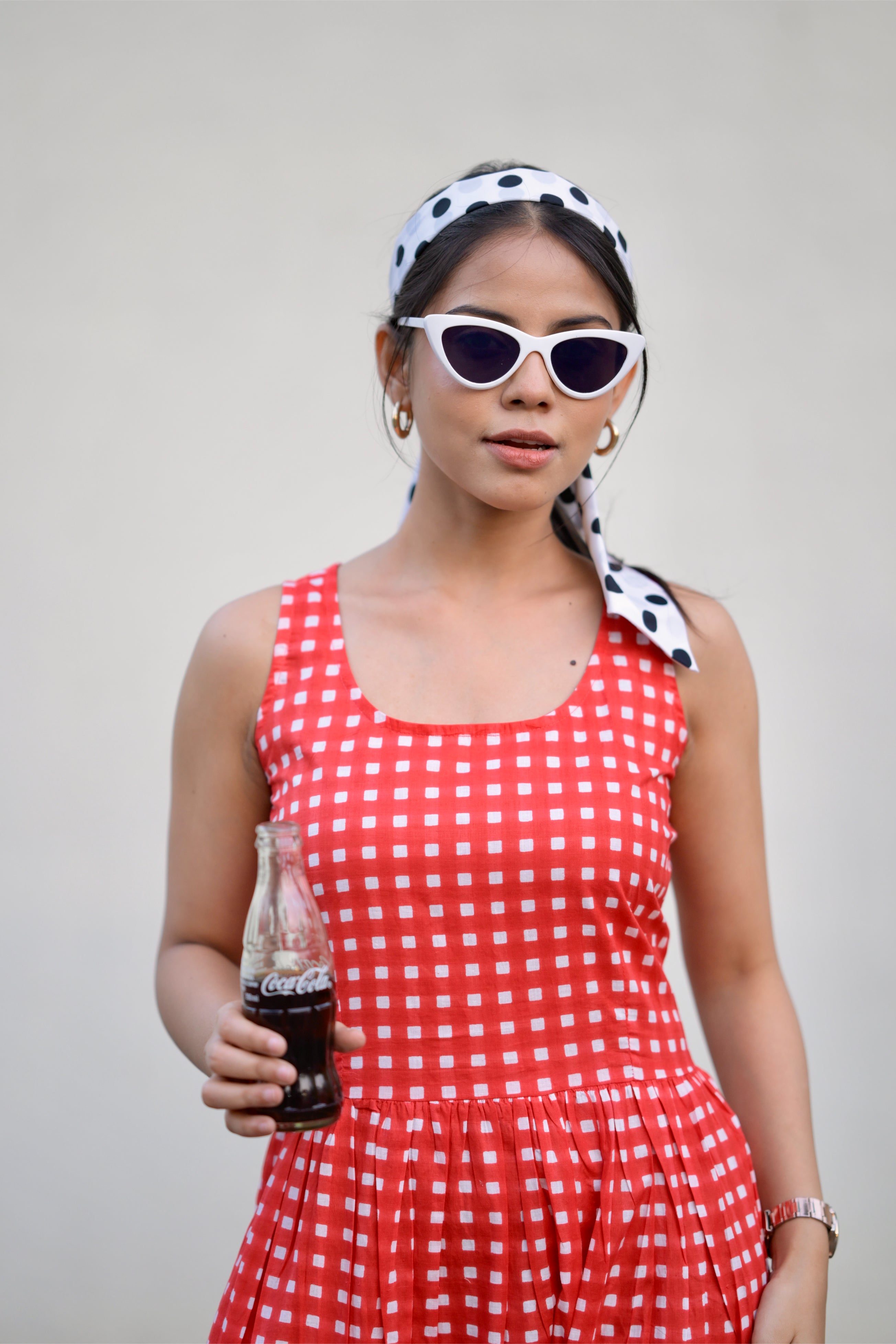 Dress 30- Scarlet Picnic Cotton Dress in red