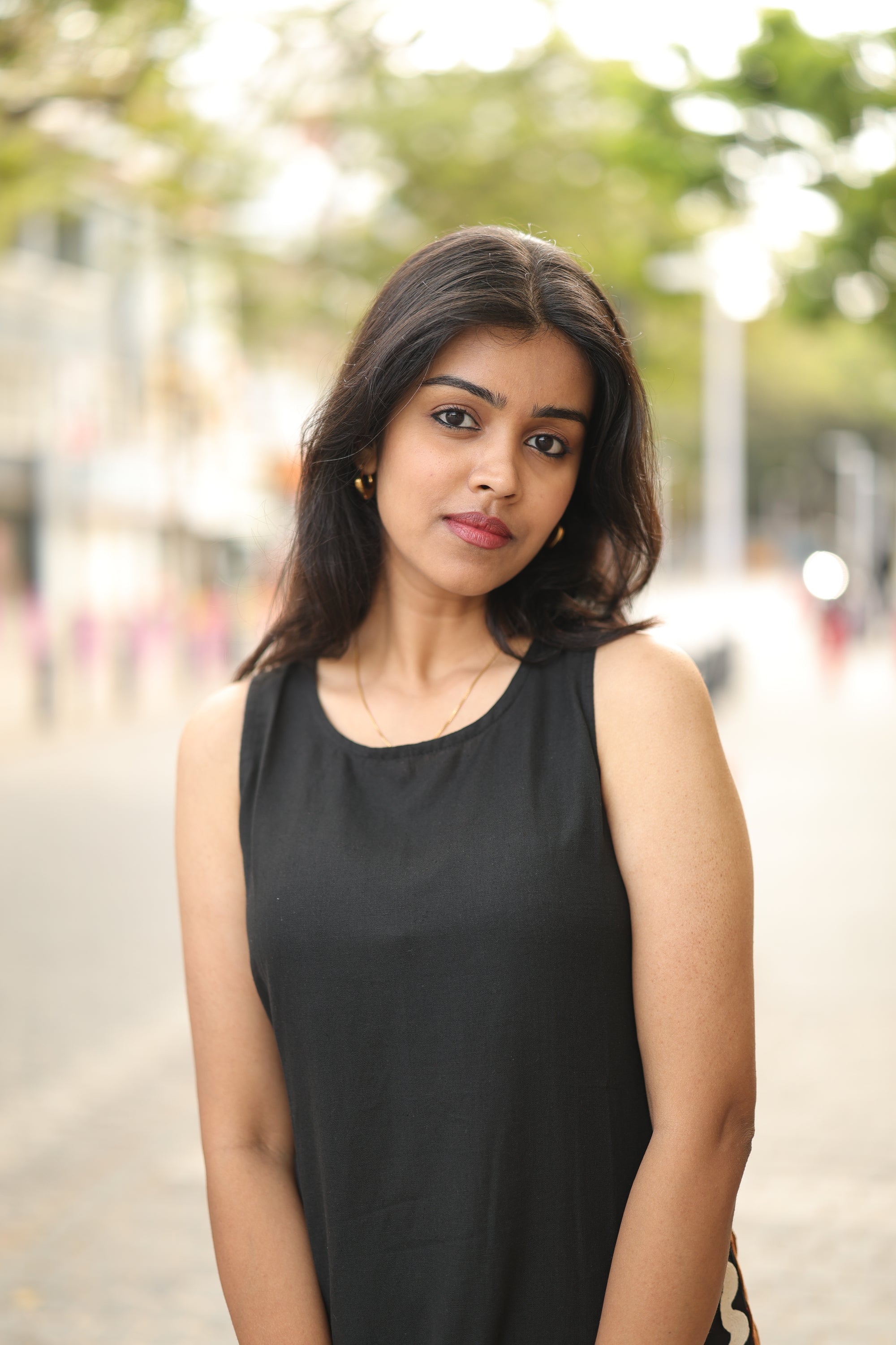 Dress 24 - orangic cotton A line dress in black