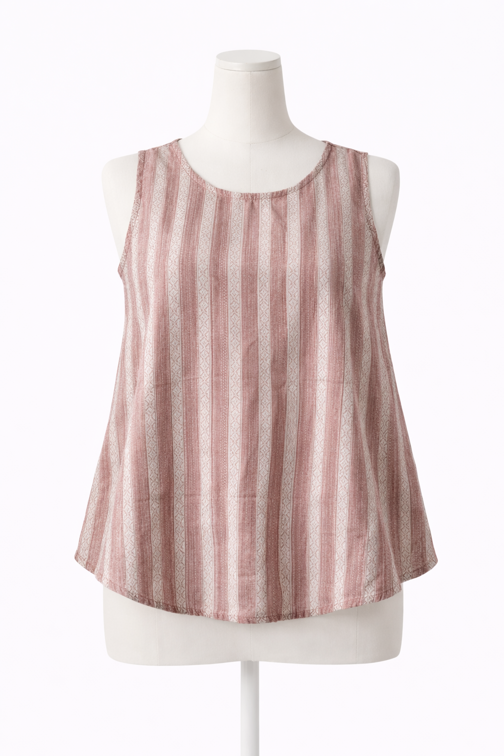 Crop top #64- handloom  organic A line cotton top in vintage pink