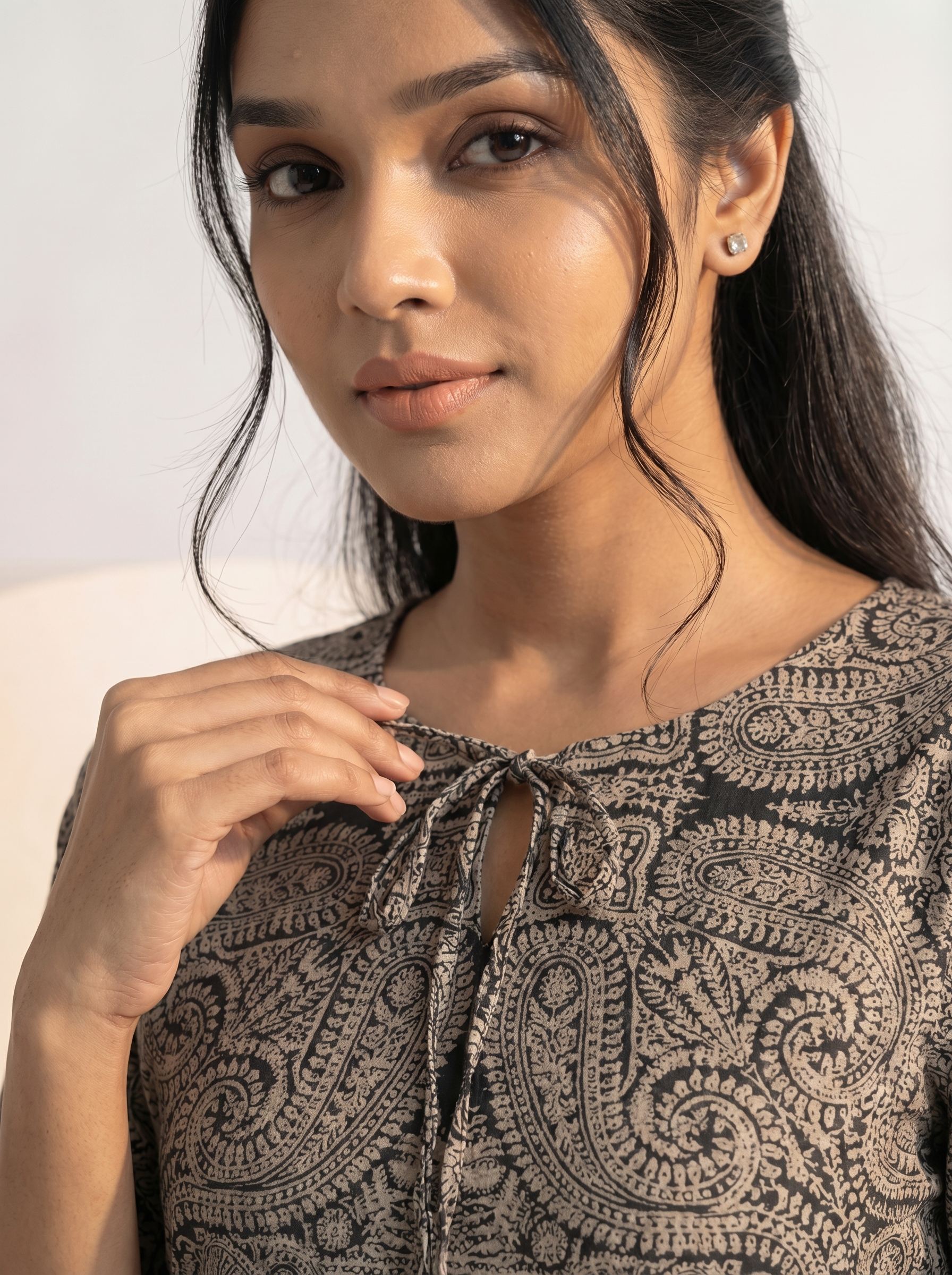 Short Kurti 34- Organic cotton short kurti in grey