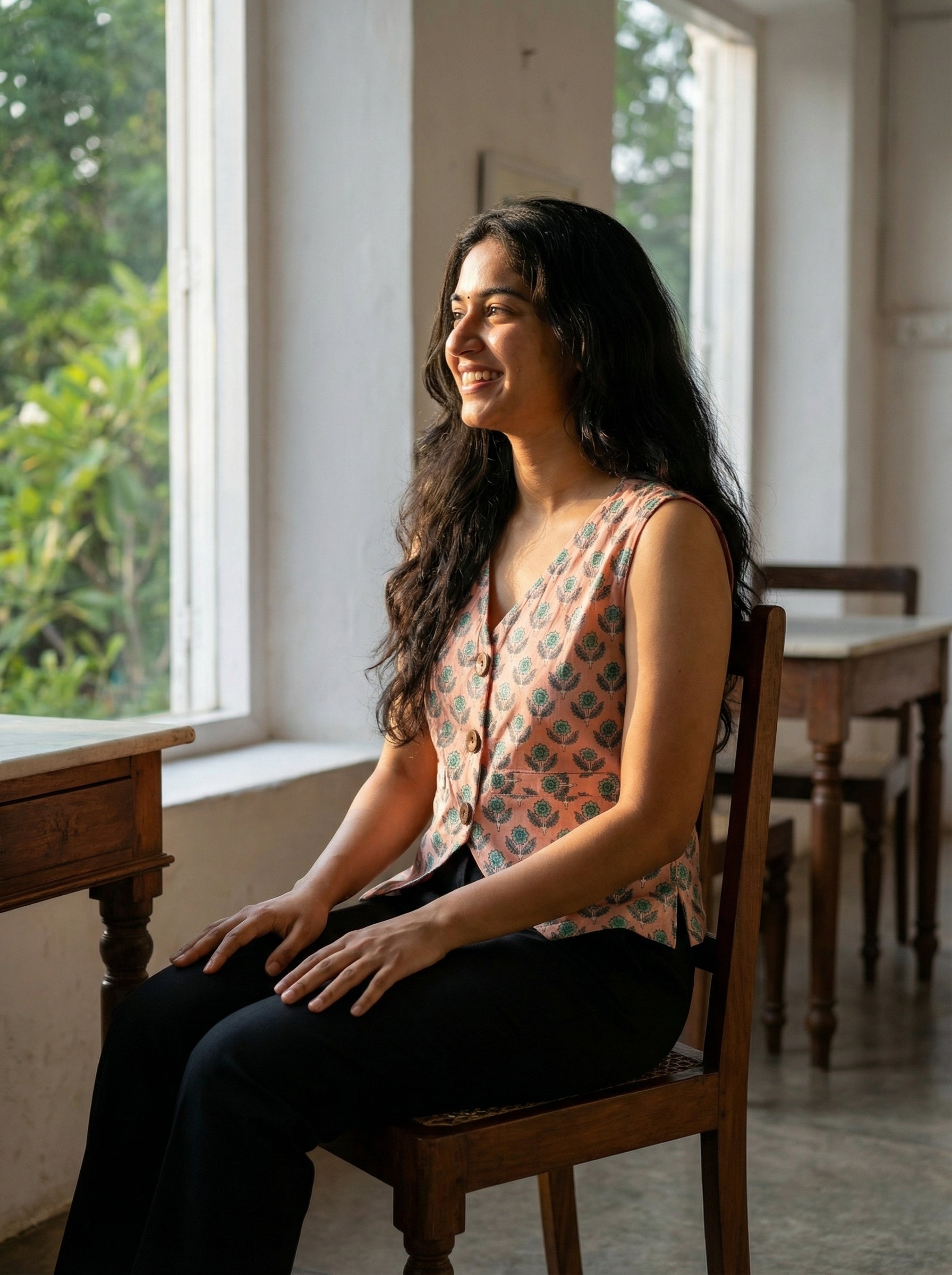 Crop top #38- handloom  organic cotton top in light orange