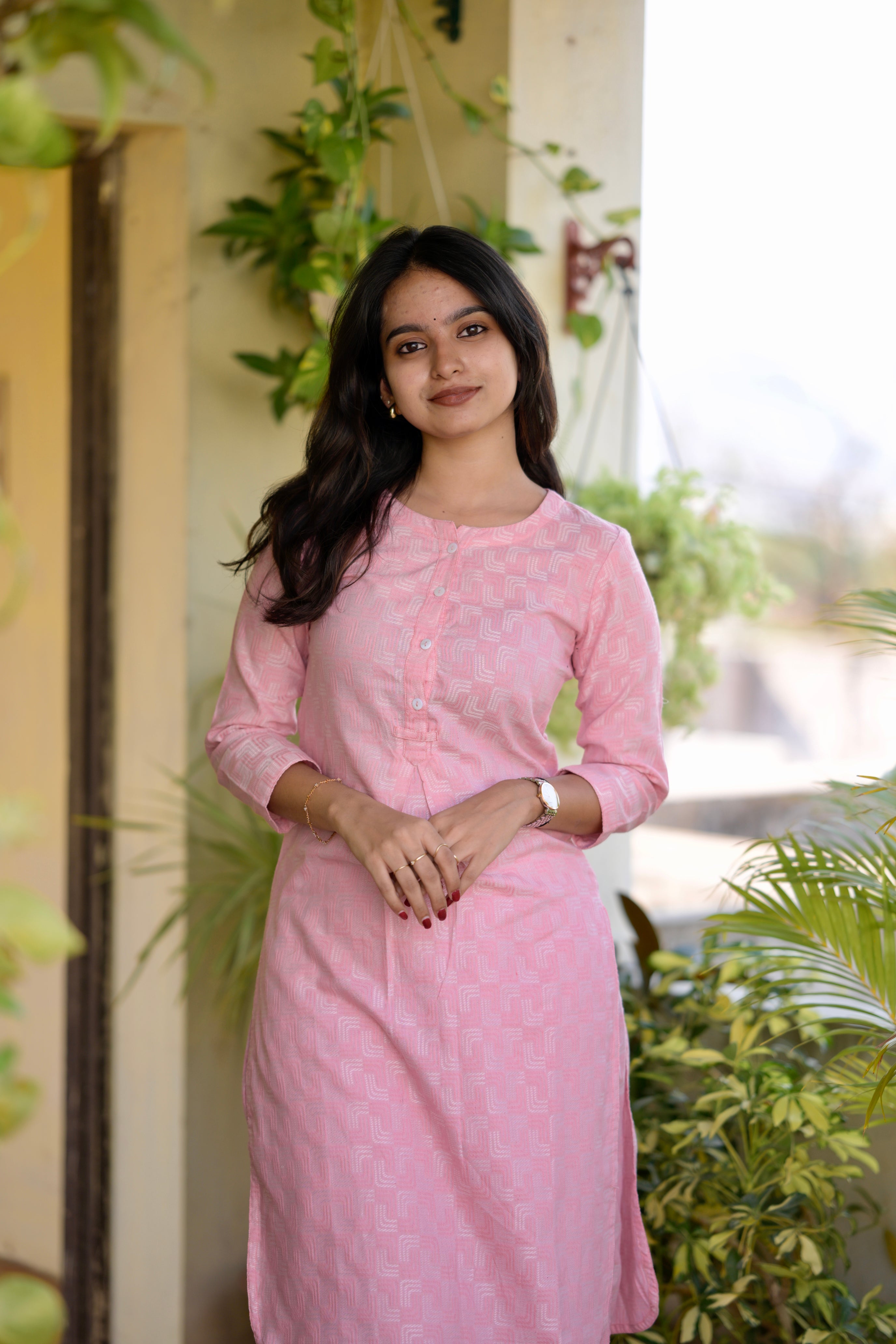 Budget Buys #19 - cotton blend kurta set in baby pink