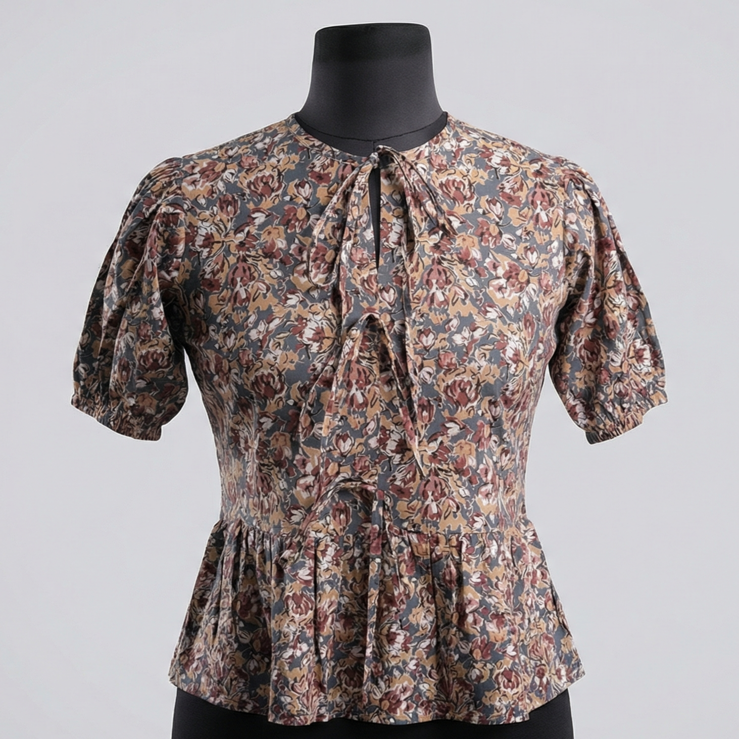 Crop top #52- handloom  organic cotton top in multicolour