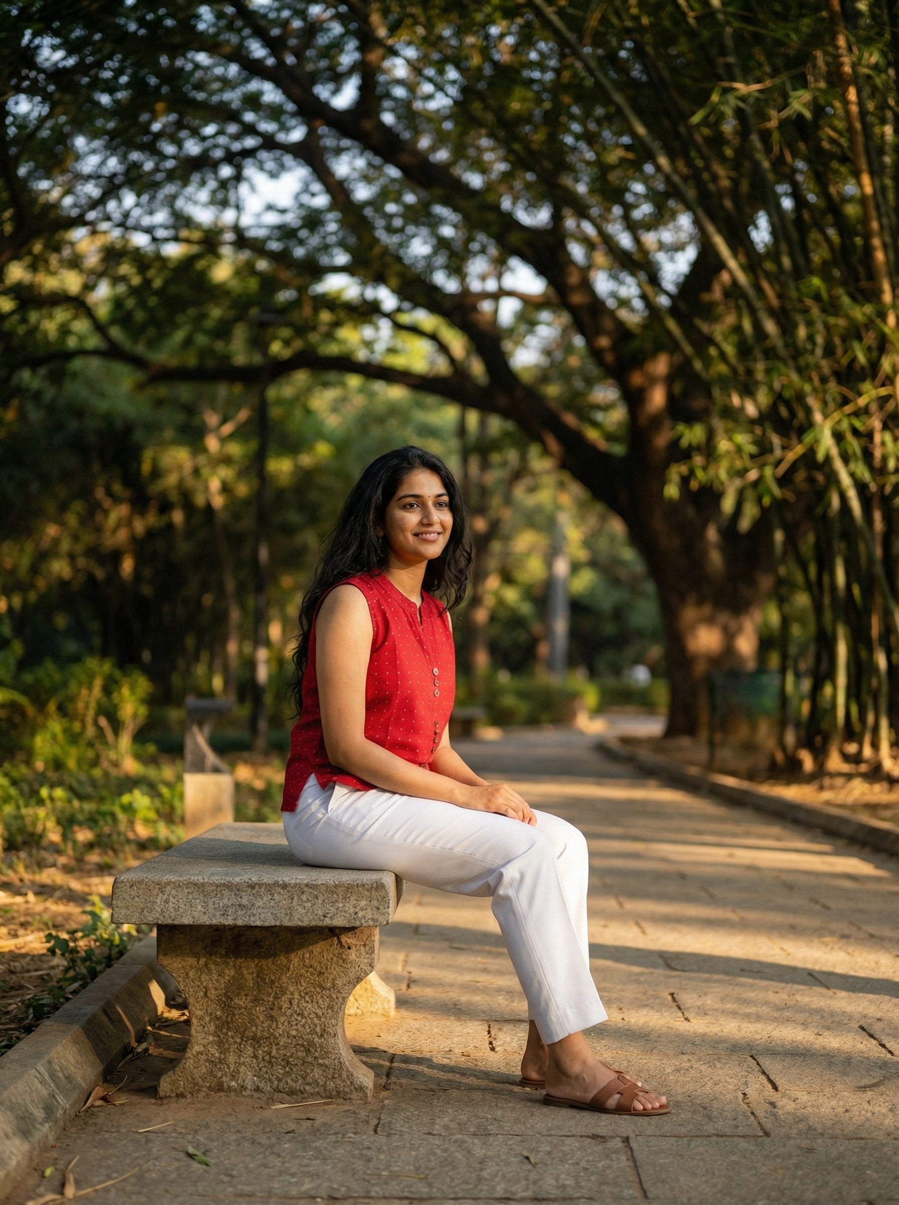 Crop top #31- handloom  organic cotton top in red