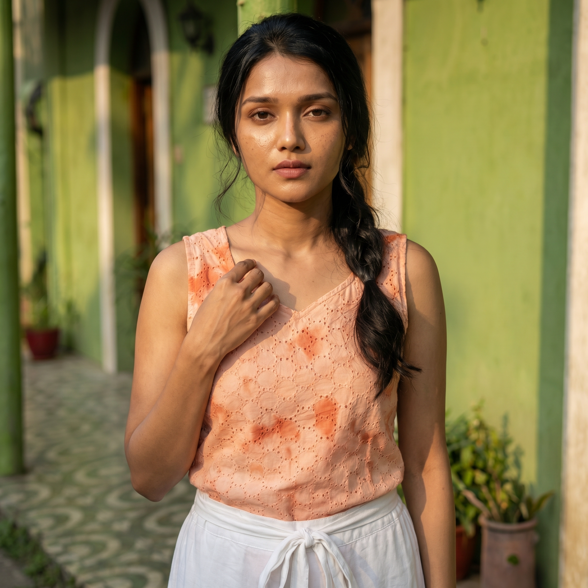 Short Kurti 24 - Organic cotton short kurti in orange