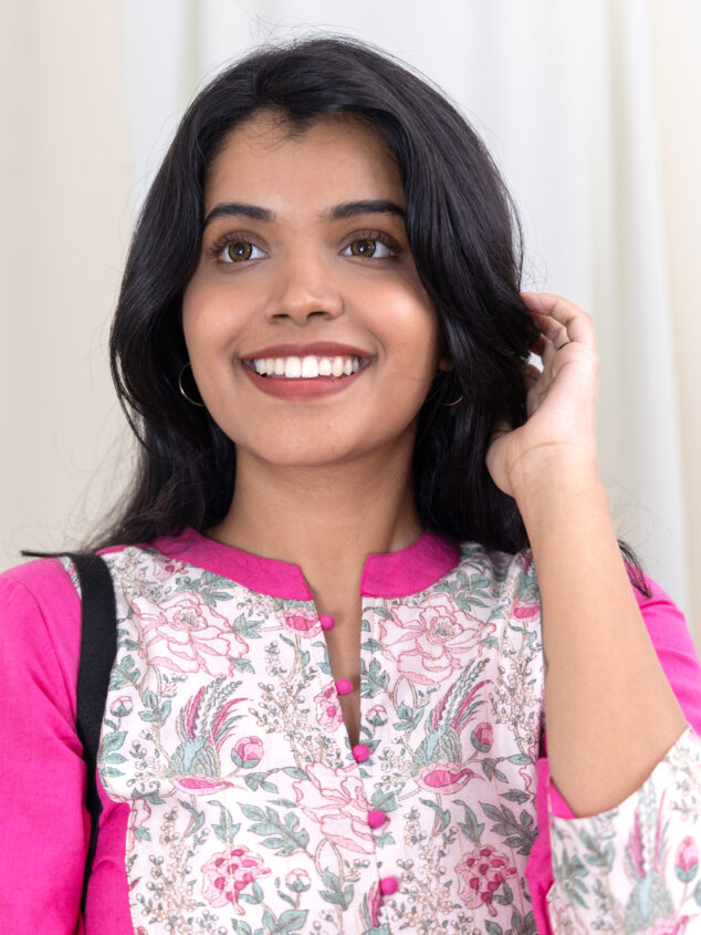 Shanaya - hanldom flex cotton kurta set in pink