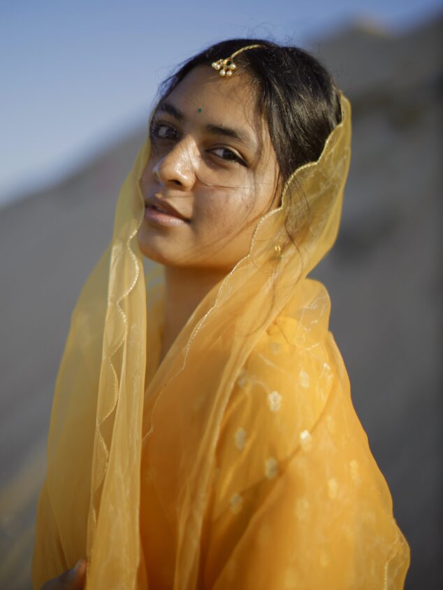 Layla (yellow) - chanderi silk kurta set with silk organza dupatta in yellow
