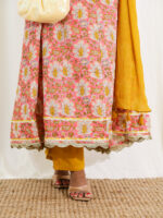 Maitri - anarkali suit set with lace work and fancy dupatta